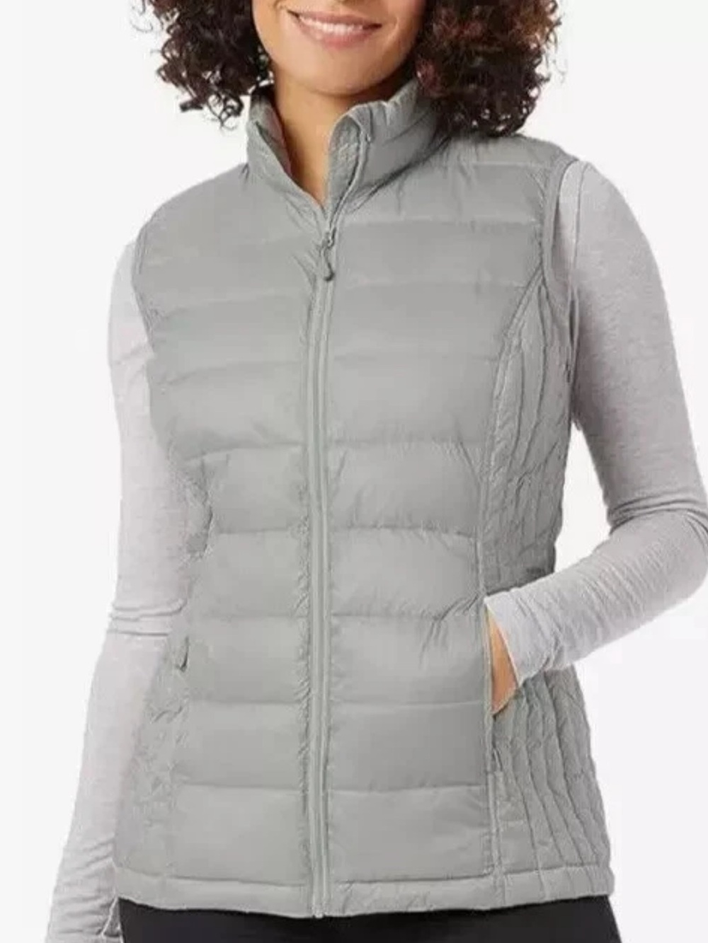 32 Degrees Heat | Women’s Light Grey ‘Soft Smoke’ Down Filled Puffer Vest Size M
